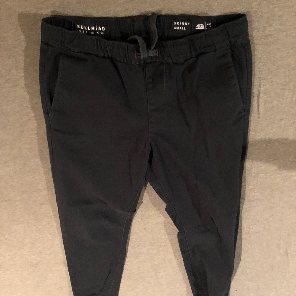 Mens  Bullhead  black small skinny joggers